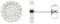JEWELS BY LEONARDO femme goujon Matrix Lusso acier inoxydable/argent verre coupe facette pailleté 015681