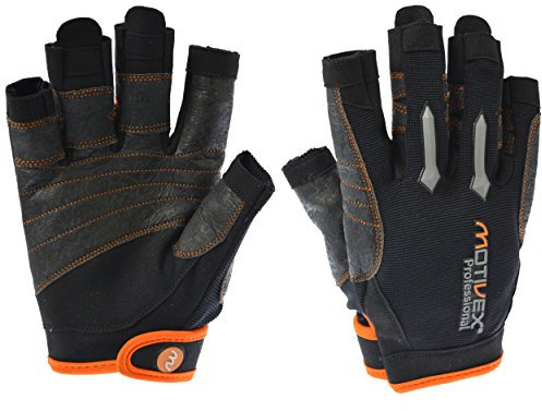 Gants de voile Motivex® Professional Noir/Orange, tailles S à XL Disponible M noir