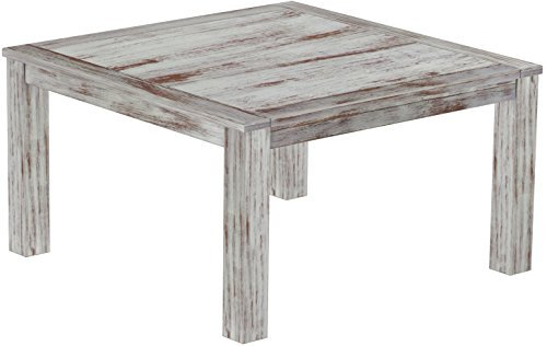 Esstisch Rio Classico 140x140 cm Shabby Nussbaum mit Sperrholzeinlage Küchentisch großer Tisch Holztisch Pinie Massivholz Brasilmöbel