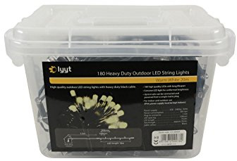 Heavy Duty Static String Lights - 180 x LEDS Warm White