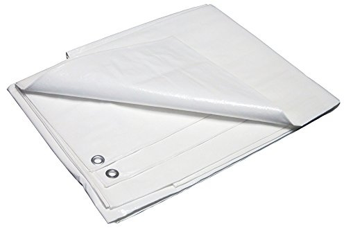 Allround Abdeckplane Weiss 8x10 m 150 g/m² - Gewebeplane Industrieplane Schutzplane - universell verwendbar - Verschiedene Größen