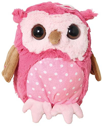 Inware 7780 - Kuscheltier Eule Olbi, pink, 20 cm, Schmusetier