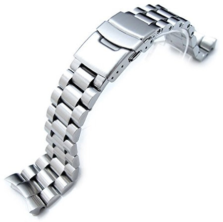 Endmill Armband für Armbanduhr Seiko Diver SKX007, 22 mm, aus massivem, gebürstetem Edelstahl