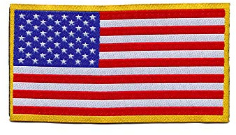 Quattroerre 14503 Toppe Patch Adesive Bandiera Americana per tessuti