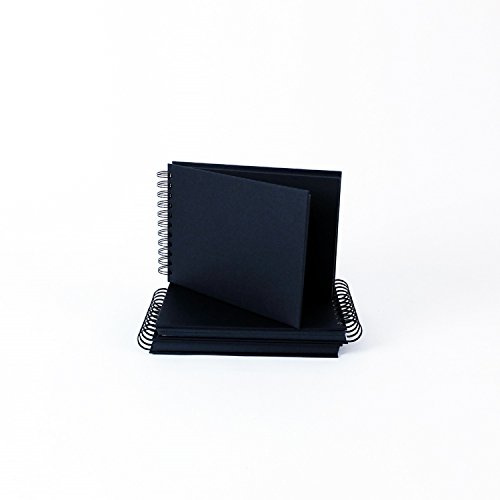 Seawhite New Black Card Ring Bound Craft Book/Photo Album A5