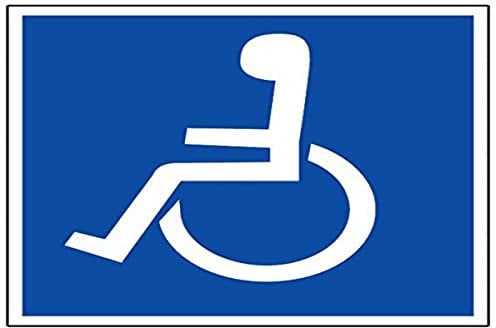 Panneau Handicapés - Rigide 200x200mm - 4220123