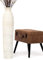 Leewadee Große Deko Bodenvase Für Dekozweige, Hohe Standvase Für Pampasgras, Design Holzvase, 90 cm, White Wash