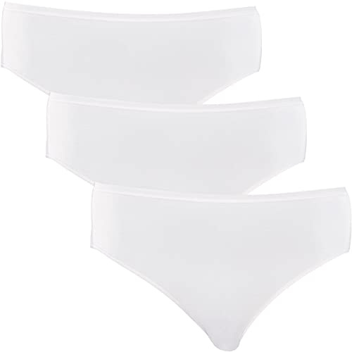 Schiesser Damen Slips, 6 Stück (3XL / 46, Weiss)