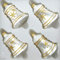 4 TLG. Glas-Glocken Set in Ice Weiss Gold Komet - Christbaumkugeln - Weihnachtsschmuck-Christbaumschmuck