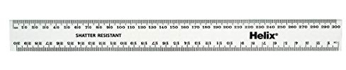 Helix j62050 Metrisches Lineal 30 cm, transparent (100 Stück)
