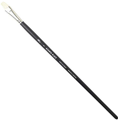 Winsor & Newton Azanta Pinceau Noir Plat Court Manche Long N°10