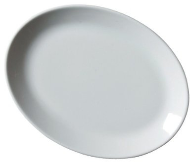 Royal Genware Oval Plates 21cm/8.25 - Pack of 6. Dinner Plates, White Plates, Porcelain Plates | Commercial Quality Tableware. GET Cooking!0