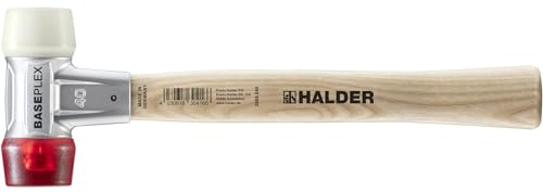 BASEPLEX-Schonhammer, Nylon/Celluloseacetat mit Zinkdruckguss-Gehäuse und Holzstiel | D=40 mm | 3968.040