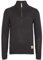 !Solid SDPetro Herren Strickpullover Troyer Grobstrick Pullover mit Troyerkragen Rippbündchen Label-Details Baumwollmischung Regular fit, Größe:M, Farbe:Black (9000)