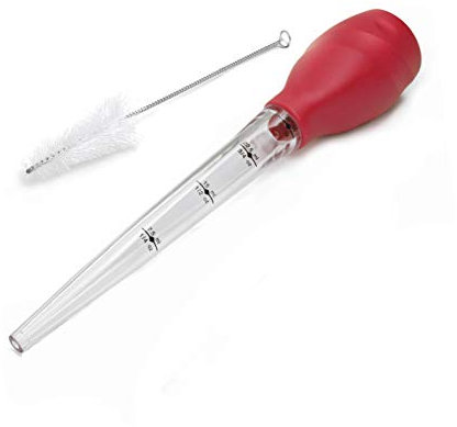 Red Christmas Turkey Baster - Rubber and plastic Baster Pump