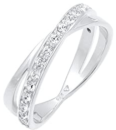 Elli Damen Ring Wickelring Elegant mit Kristalle