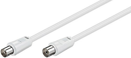 Goobay 27464 Antennenkabel (80 dB), 2x Geschirmt, Koax-Stecker > Koax-Buchse (Vollständig Geschirmt)