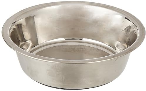 Trixie Stainless Steel Dog Bowl with Rubber Base, 0.5 Litre