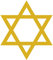 Samunshi® Wandtattoo Davidstern 50 x 45cm goldmetalleffekt
