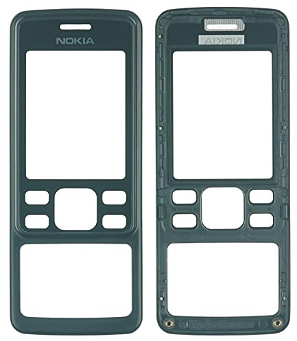 Original Nokia 6300 Frontcover Scheibe Glas Rahmen Gehäuse Cover, schwarz
