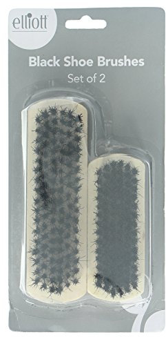 Elliott Wooden Handle Shoe and Boot Brush - Restore Clean and Polish 2 Pack