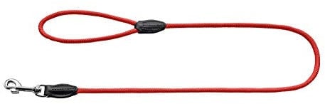 HUNTER FREESTYLE Hundeführleine mit Handschlaufe, wetterfest, 0,8 x 110 cm, rot