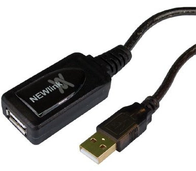 Cable-Tex 10 m USB2 Aktive Verlängerung Repeater Kabel 10 Meter