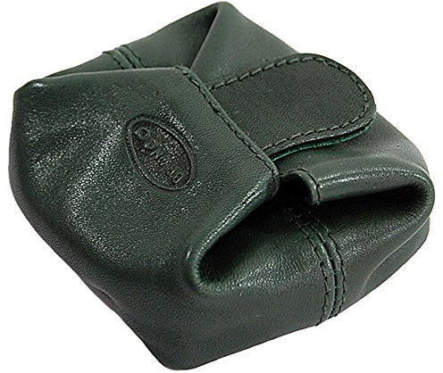 Branco kleines Geldsäckchen Mini Geldbörse Leder Münzbörse Minibörse Geldbeutel GoBago (Grün)