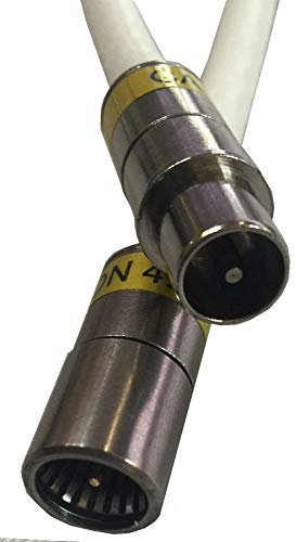 kab24® HQ Antennenkabel Schirmung > 115 dB EN 60966-2-6 Klasse A+ mit beidseitigen Kompressionssteckern (15m, F-Stecker Quick <> Koax-Stecker)
