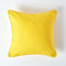 HOMESCAPES Housse de Coussin Uni Jaune en 100% Coton, Housse de Coussin 45x45 cm