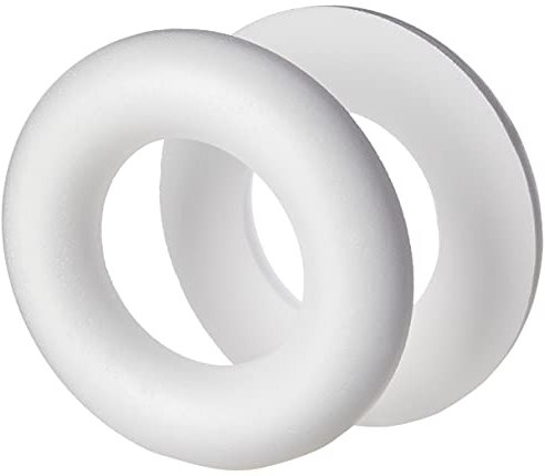 Smithers Oasis Festive Polystyrene Half Round Rings/Wreaths (25cm (Pack of 2)