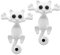 Soul-Cats 1 Paar Ohrstecker Katzen Strass 3D, Farbe: weiß