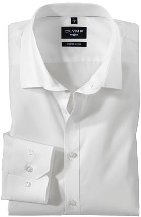 OLYMP Herren Businesshemd Langarm No.Six,Einfarbig,super Slim,Urban Kent,Hellbeige 20,44