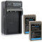 Blumax Lot de 2 batteries pour Olympus BLS-5 / BLS-50 1100 mAh + chargeur BLS-5 | Compatible avec Olympus Stylus 1 1s Pen E-PL2 E-PL3 E-PL5 E-PL6 E-PL7 E-P3 E-PM1 E-PM2 – OMD E-M10 et E-M10 Mark II