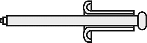 TOOLCRAFT 194715 Blindniete (Ø x L) 5mm x 10mm Stahl Aluminium A5*10 D7337-AL/ST 10St.