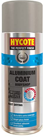 Hycote Bodyshop Fast Drying Aerosol Car Spray Paint, Aluminium Coat, 400 ml