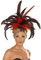 Smiffys Burlesque Haarband, mit Federbusch