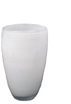 Dutz Vase Glas - weiß - Höhe 32 cm, Durchm. 21 cm