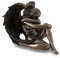 Bronzed Female Angel Statue Artistic Nude Sculpture