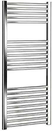 ERCOS Radiador toallero Radiador toallero de baño Tamaño 500X680 MM Radiador de baño cromado, conexiones de 1/2 Suministrado con kit de montaje