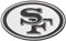 NFL Rico Industries Chrome Finished Auto Emblem 3D Sticker, San Francisco 49ers