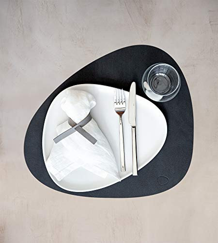 Lind DNA Tischset Curve L 37x44cm Nupo schwarz 981900
