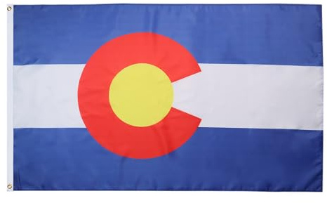AZ FLAG Flagge Colorado 150x90 cm Leichtes Polyester 2 Ösen | Für innen Bundesstaat Colorado dekorative Flagge doppelte Nähte und verstärkte Kanten mit Metallösen