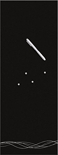 Eurographics Swirly Lines Luxury 30x80 Magnettafel, Glas, schwarz, 80 x 30 x 2 cm