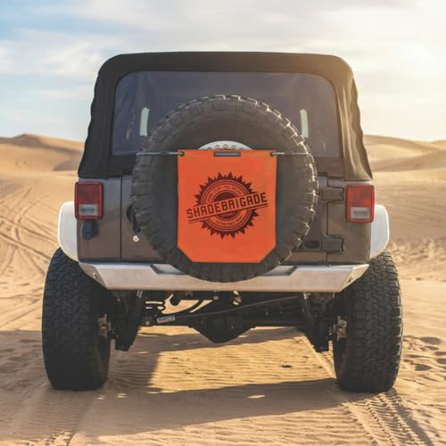 SPIDERWEBSHADE Mesh TrailSac Buggy Bag - Exterior Storage Bag Accessory for Gear - Jeep Wrangler Bronco UTV ATV Heavy Duty Dry-Wet Trash Sack for Camping, Beach, Outdoor - Made in America - (Orange)
