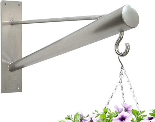 Braax Cone - Hanging Basket Bracket Outdoor Indoor for Planters, Bird Feeders, Solar Lights, Wind Chimes, Lanterns : Stainless Steel Heavy Duty