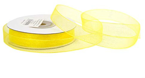 Organzaband 12mm x 25m (gelb 645)