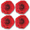 4 x 10 cm Vinyl-Aufkleber Blumen Rote Rose Laptop Mülleimer Box Spiegel Car Surf #6285 (10 cm x 10 cm)