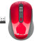 NGS HAZE RED - Mouse Ottico Senza Fili 2.4GHz, Mouse USB per Ordinatore o Laptop Con 3 Pulsanti e Scroll in Metallo, 800/1600dpi, Rosso