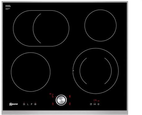 NEFF T16TT76N0 Elektrokochfeld N70, 60cm, TwistPad, Bräterzone, Glaskeramik, Edelstahlrahmen